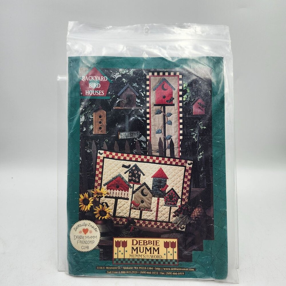 Debbie Mumm Backyard Birdhouses Quilting Pattern 1994 Mumms The Word